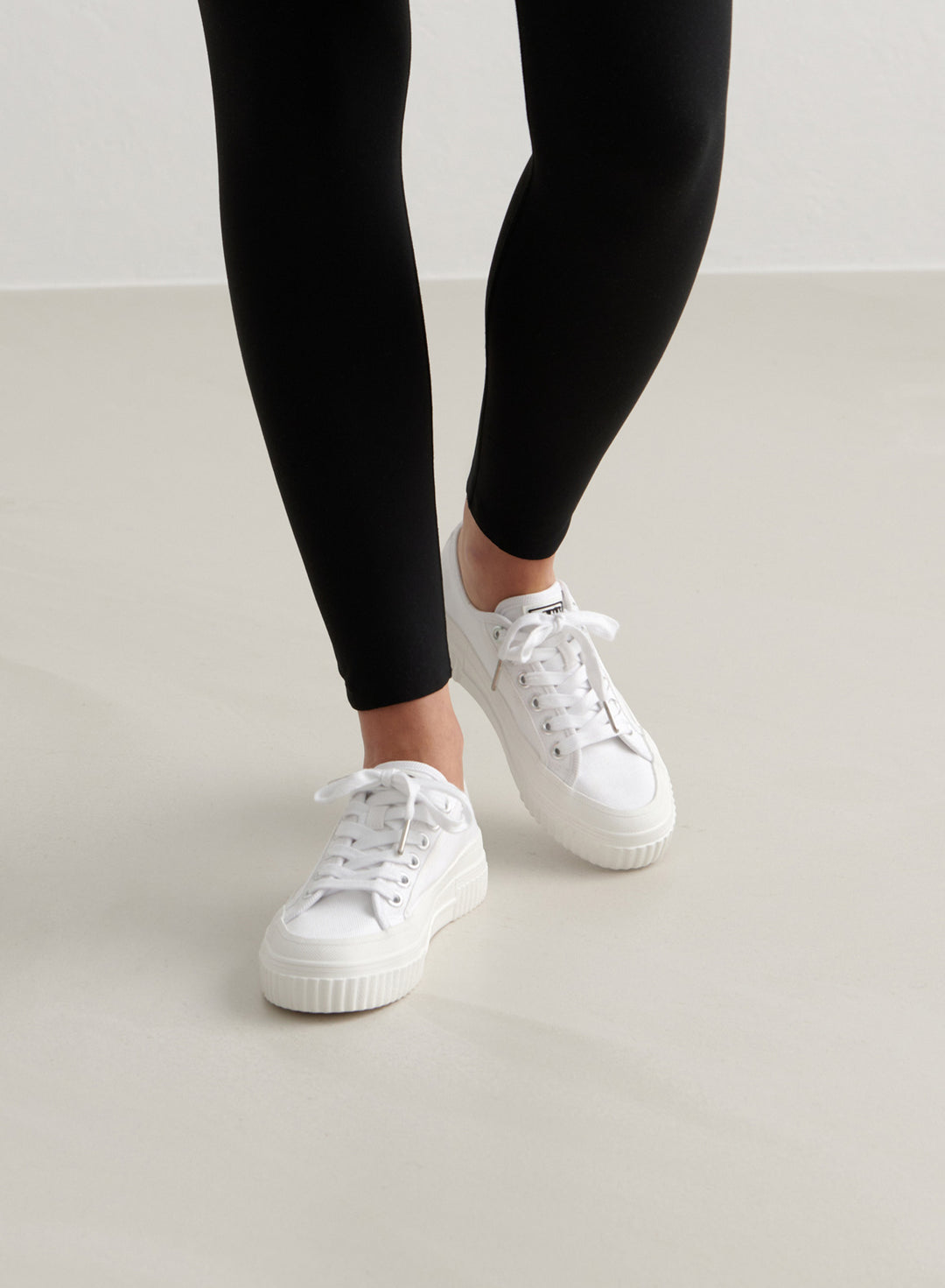 White cotton trainers sales