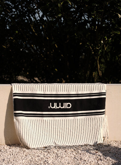 Café Au Lait Striped Hamam Towel