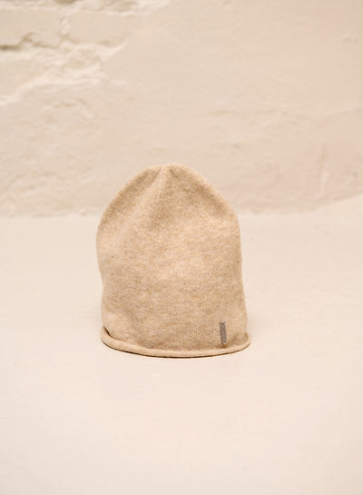 Beige Soft Knit Hat